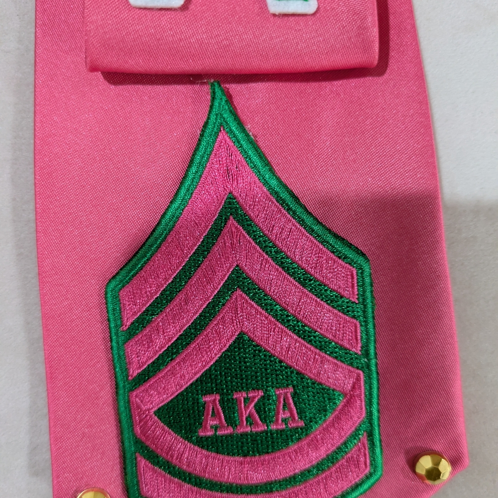 Pink and Green AKA Tie Brooch Necklace - Picture 5 of 7